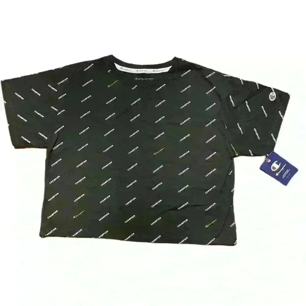 New Champion Women’s Logo-Print Cropped T-Shirt Size M - Picture 12 of 13